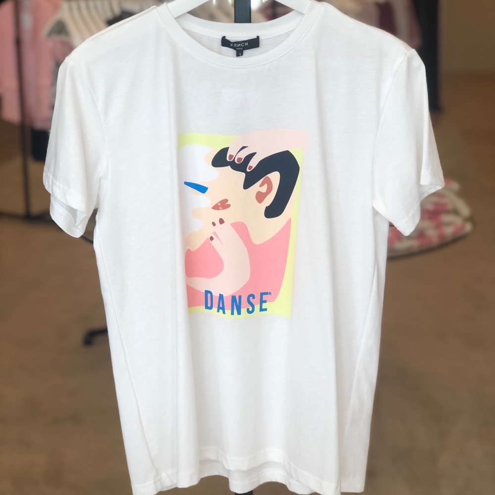 White Abstract T-shirt